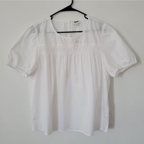 NWT J.Crew Factory Puff-sleeve top - Picture 1 of 8